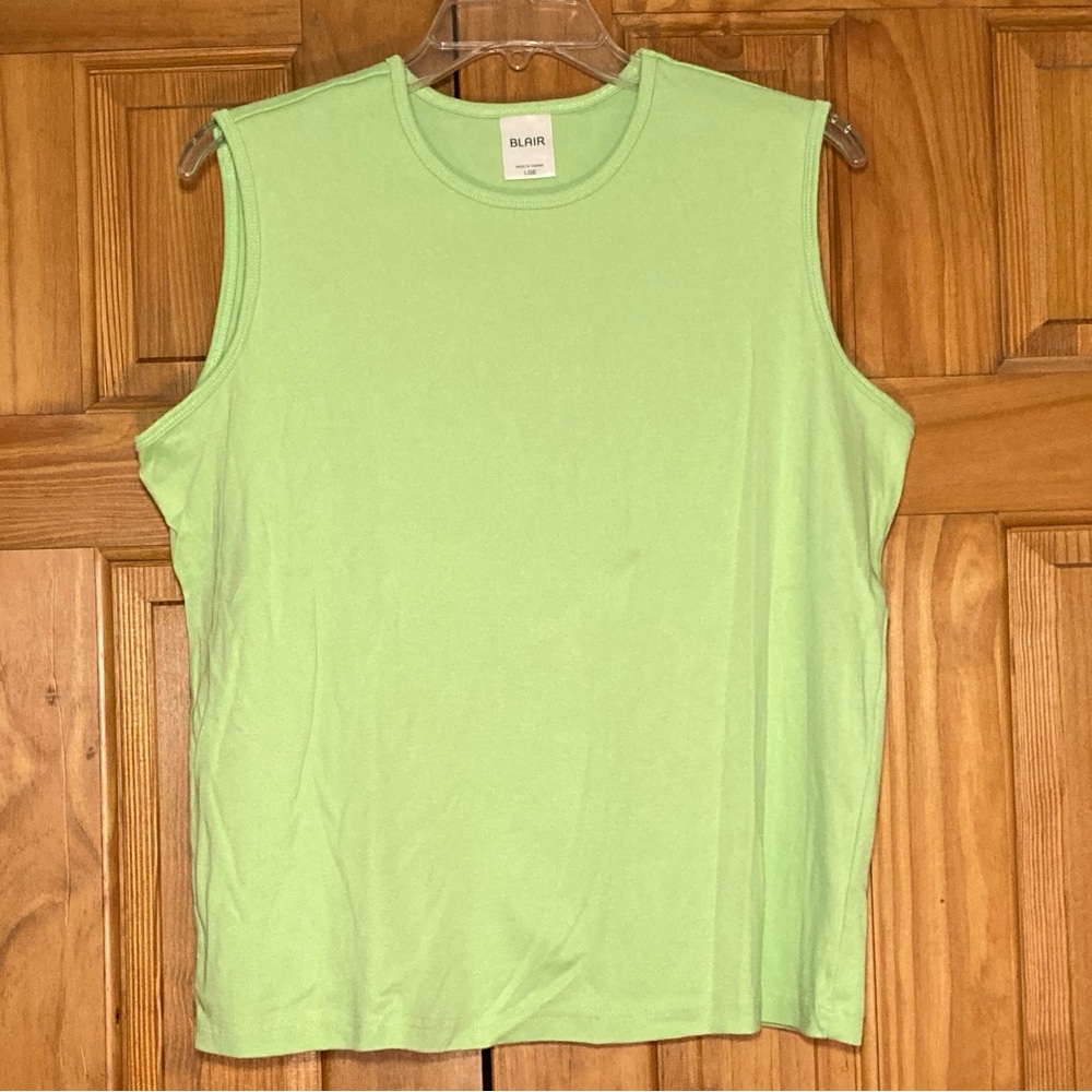 NWOT Blair Top Sleeveless Blouse Green Size L Large